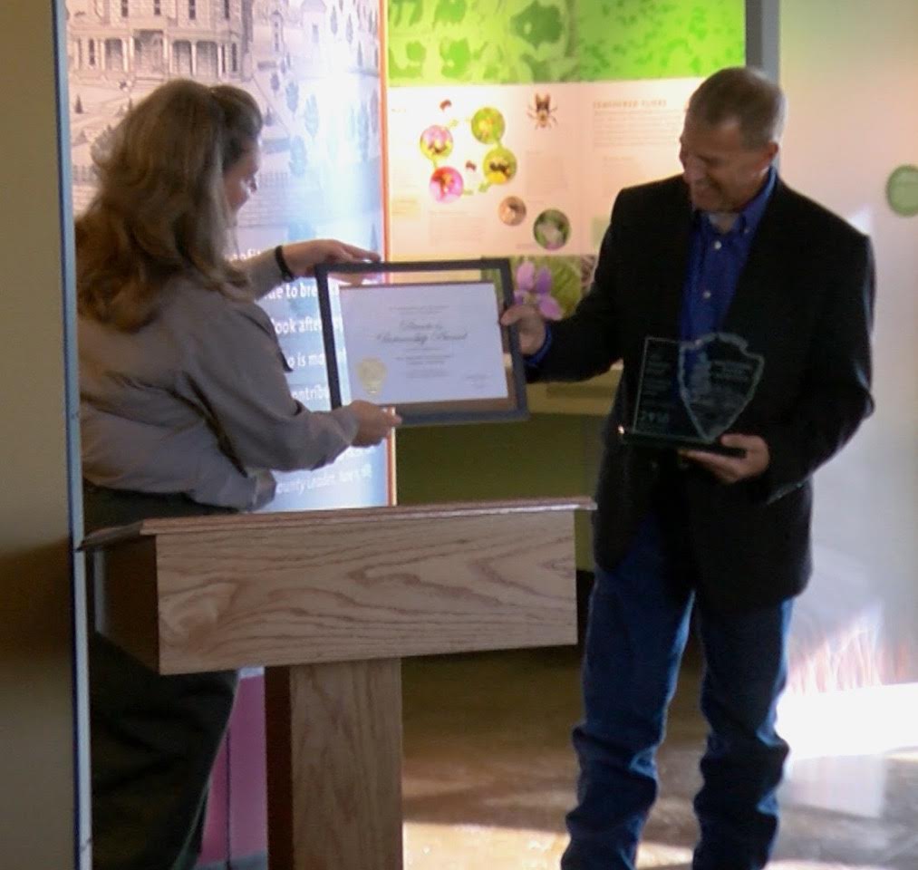 Partner Receiving Award from the National Park Service