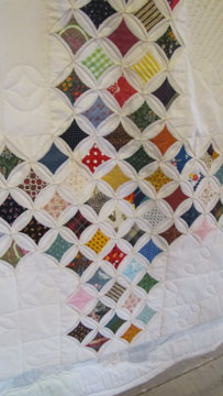 cathedral window close-up view