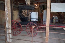 buggy in barn