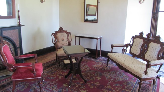 One of the house parlors on display