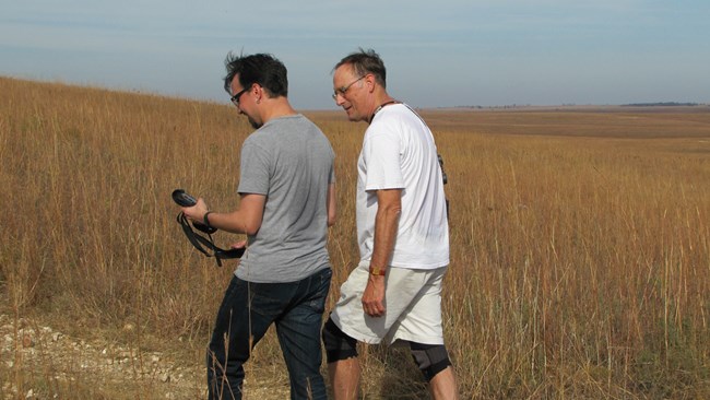 Visitors using a trekker breeze unit to experience the hiking trails.