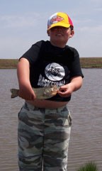 Kids having fun fishing