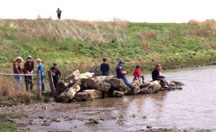 Kids fishing at the preserve's ponds.