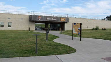 photo showing the front side of the visitor center photo showing the front side of the visitor center