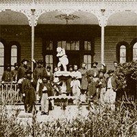 Federal Troops at Wigwam Federal troops on the front porch of a house