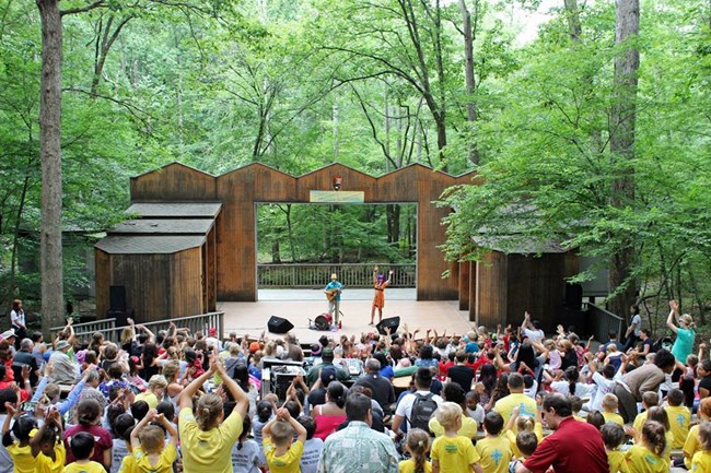 Mister G performs at Wolf Trap Children's Theatre in the Woods. Mister G performs at Wolf Trap Children's Theatre in the Woods.