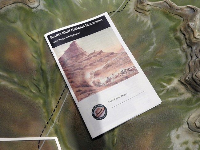 A booklet with the title "Junior Ranger Activity Booklet".