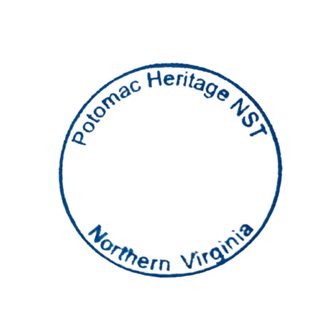 Blue, round stamp titled "Northern Virginia"