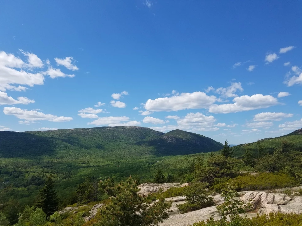 Gorham Summit View view of two mountains in the distance