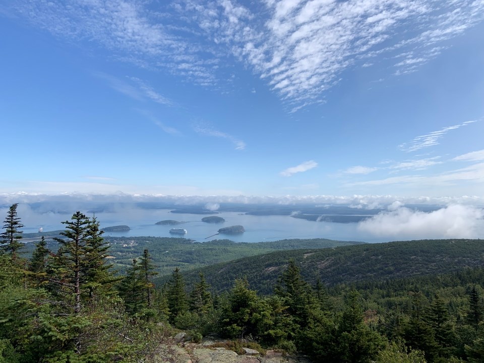 view of islands in the distance