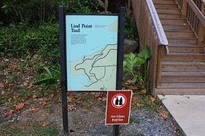 Lind Point Trail Head Sign