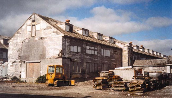 a large decrepit building