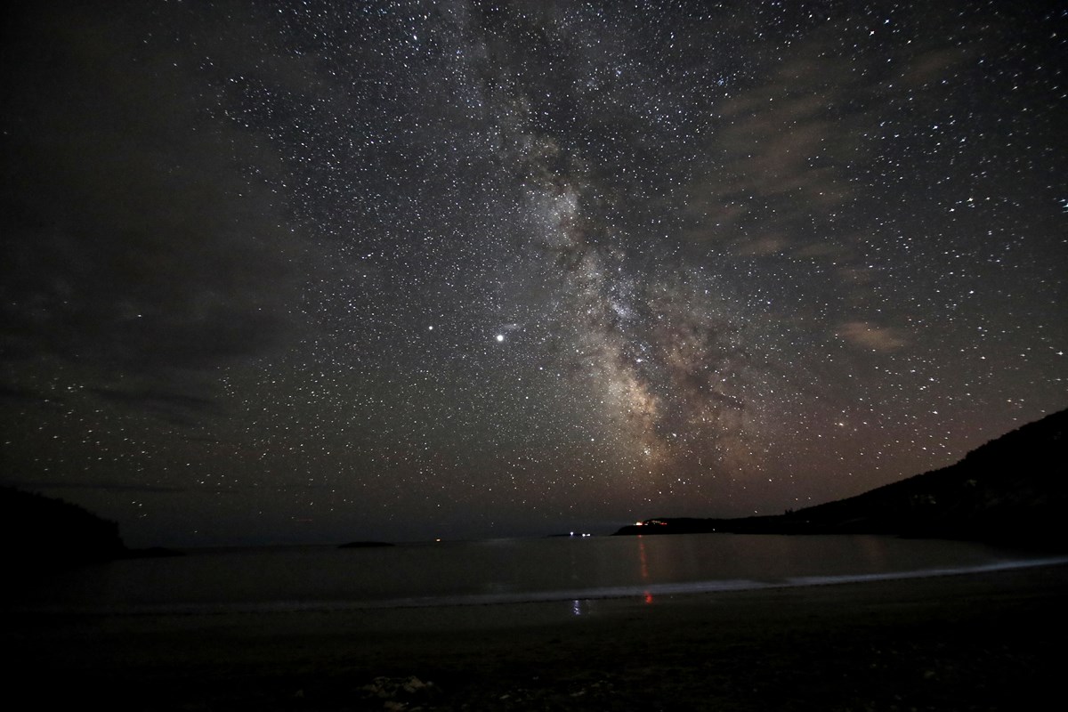 Planets and Milky Way over Otter Point