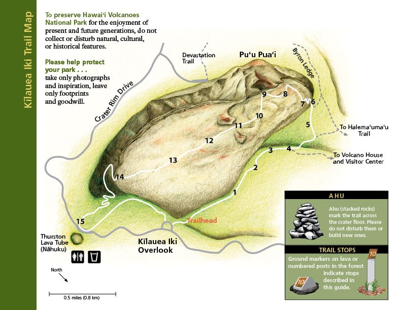 Kīlauea Iki Trail Map Kīlauea Iki Trail Map