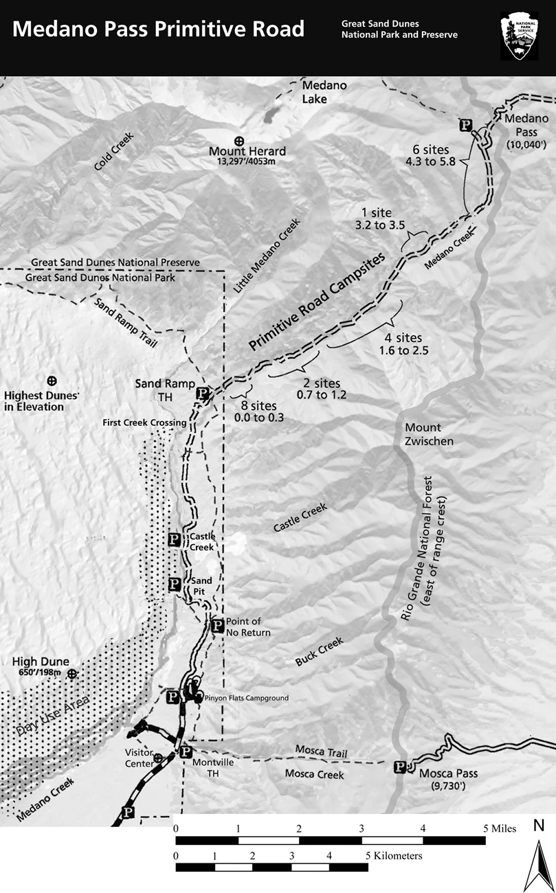 Map of Medano Pass Primitive Road Map of Medano Pass Primitive Road