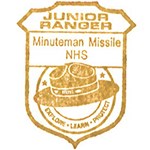 Yellow stamp in the shape of a ranger badge