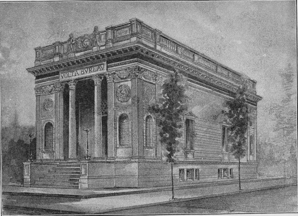 Sketching of the Volta Bureau, circa 1890s. Sketching of the Volta Bureau, circa 1890s.