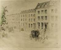 A sketch of the original brownstone of Theodore Roosevelt's family, circa 1865 A sketch of the original brownstone of Theodore Roosevelt's family, circa 1865