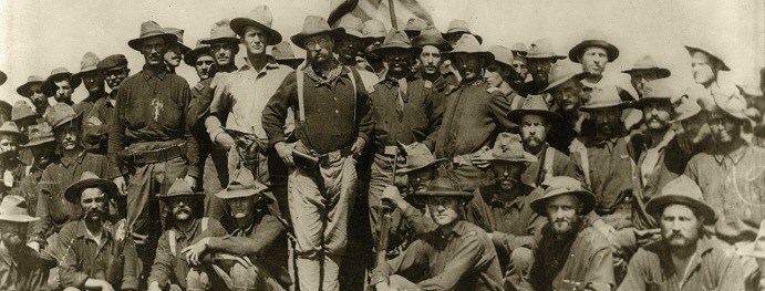Theodore Roosevelt and the 'Rough Riders' Volunteer Regiment. Theodore Roosevelt and the 'Rough Riders' Volunteer Regiment.