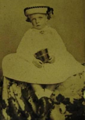 Young Theodore in his christening gown.