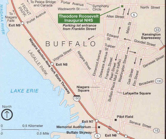Street map of Buffalo, NY.