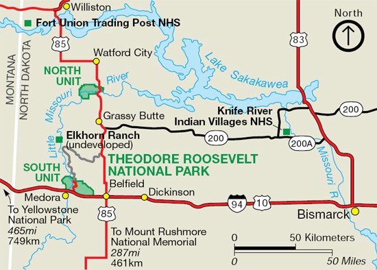 National Parks In North Dakota Map Maps - Theodore Roosevelt National Park (U.s. National Park Service)