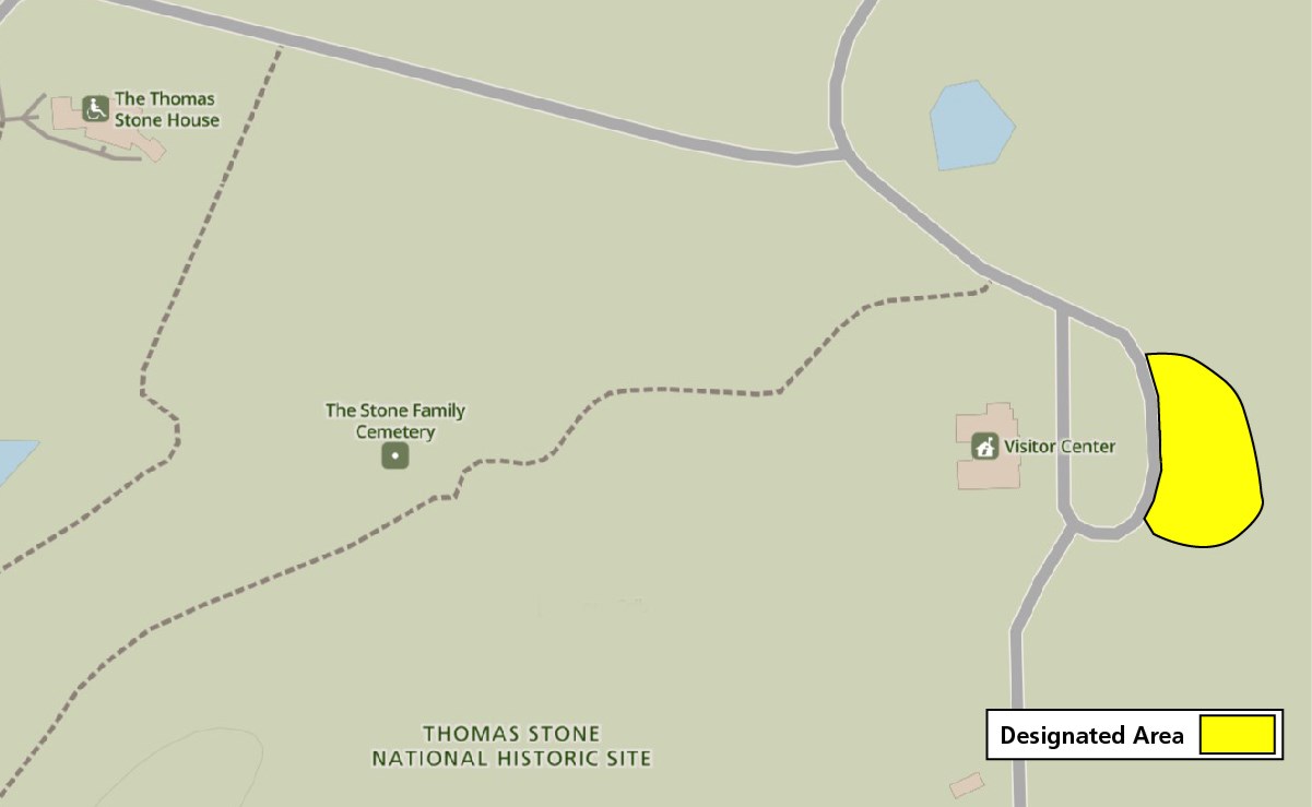 a map of Thomas Stone National historic site