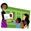  Teacher instructing students