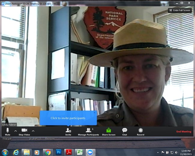 park ranger on a computer screen park ranger on a computer screen