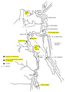 Thumbnail map of Zephaniah Kingsley's properties