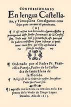 Image of page from Father Pareja's Confessionario. Text is in Spanish