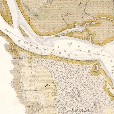 map of Fort George Island from 1853 map of Fort George Island from 1853