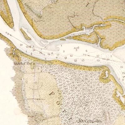 map of Fort George Island from 1853