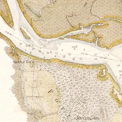 map of Fort George Island from 1853