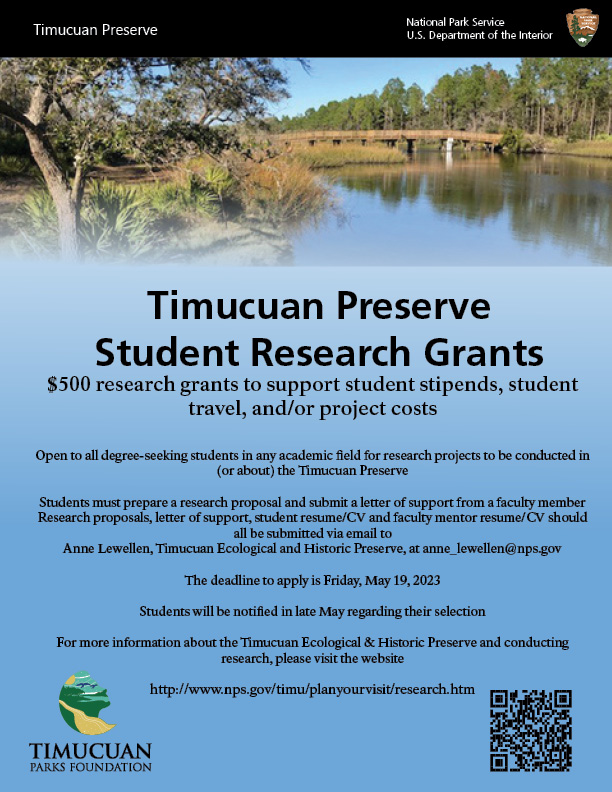 a flyer with the details that are listed on the webpage and an image of the river and forest