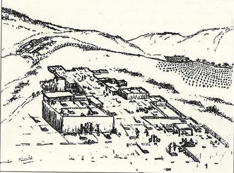 Artists rendering of Griffin wash Meddler Point archeological site