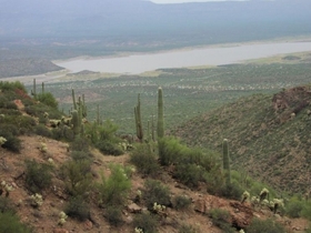 Roosevelt Lake from Lower Cliff Dwelling Roosevelt Lake from Lower Cliff Dwelling