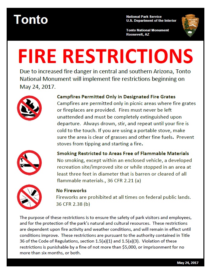 Fire Restrictions poster