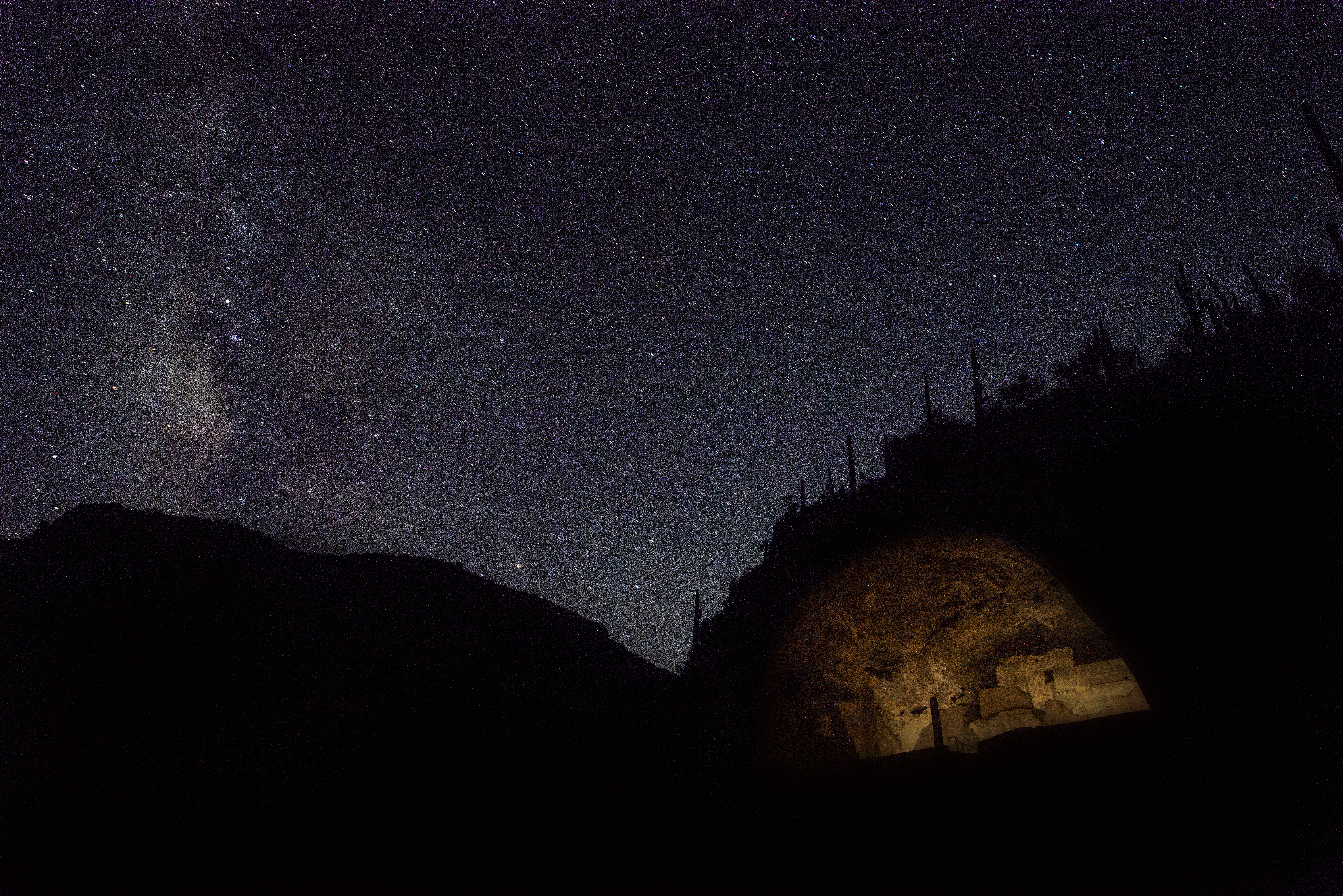 Night sky over Lower Cliff Dwelling