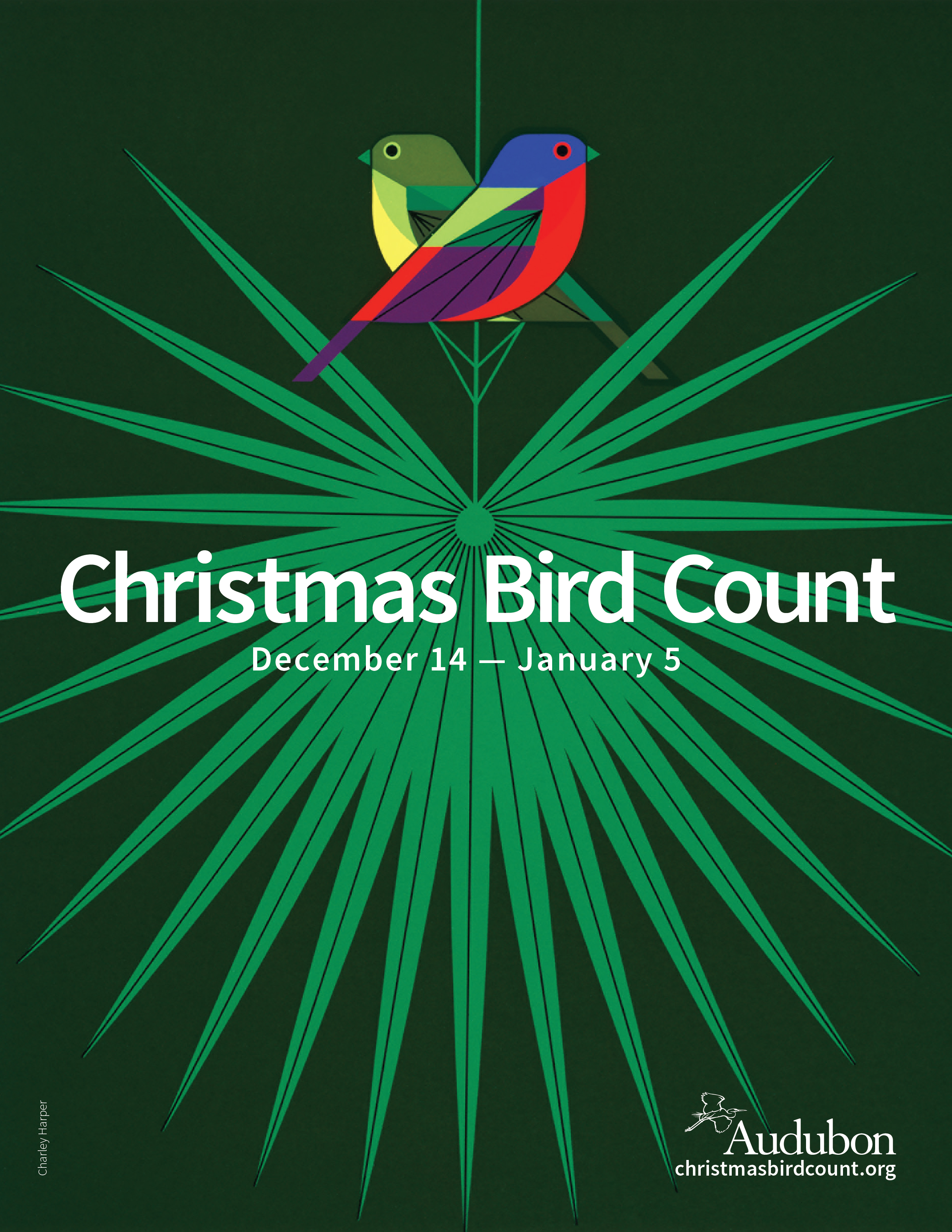 Graphic from National Audubon Society advertising the Annual Christmas Bird Count