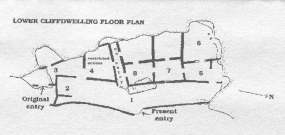 Lower Cliff Dwelling map Lower Cliff Dwelling map