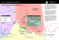 Image of one of the exhibits at Sequoyah NWR showing a map with arrival routes and dispersal sites Image of one of the exhibits at Sequoyah NWR showing a map with arrival routes and dispersal sites