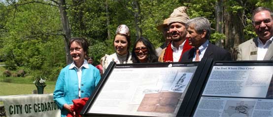 Photo of the unveiling of the Cedartown exhibits Photo of the unveiling of the Cedartown exhibits