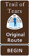 Original Route Begin sign Original Route Begin sign
