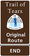Original Route End sign Original Route End sign