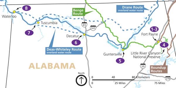 Alabama Itinerary Map Alabama Itinerary Map