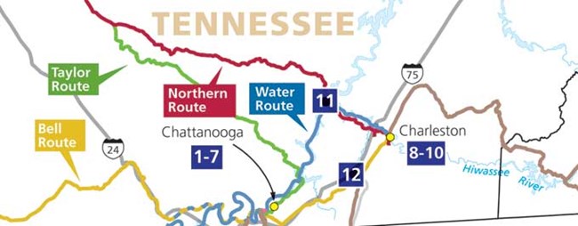 Tennessee Itinerary Map Tennessee Itinerary Map