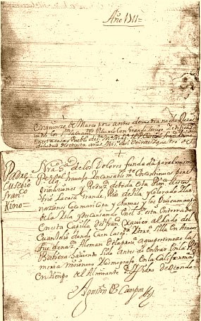 historic document in spanish