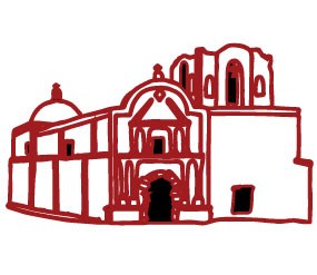 red logo of mission church