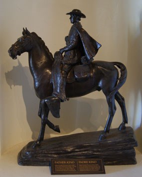 kino on horse bronze statue